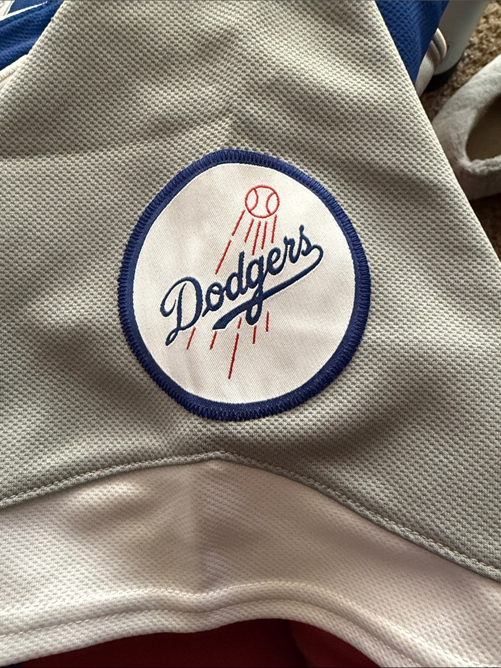 Los Angeles Dodgers Youth Blue & Gray Baseball Jersey - Picture 3 of 5